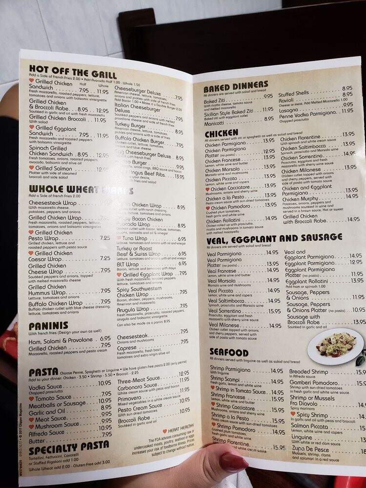 Gina's Pizzeria - Harrison, NJ menu_pic