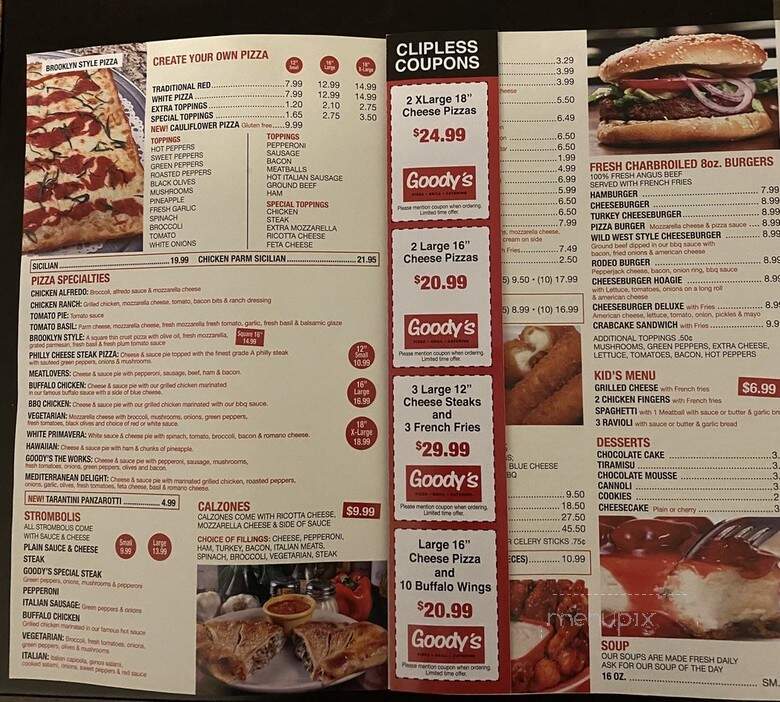 Goody's Pizza & Grill - Cinnaminson, NJ menu_pic