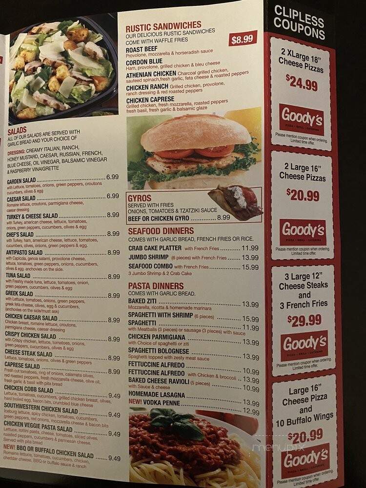 Goody's Pizza & Grill - Cinnaminson, NJ menu_pic