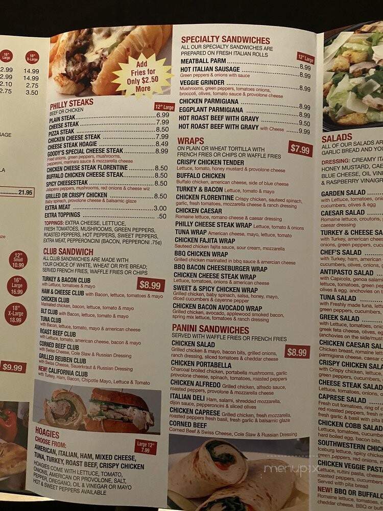 Goody's Pizza & Grill - Cinnaminson, NJ menu_pic