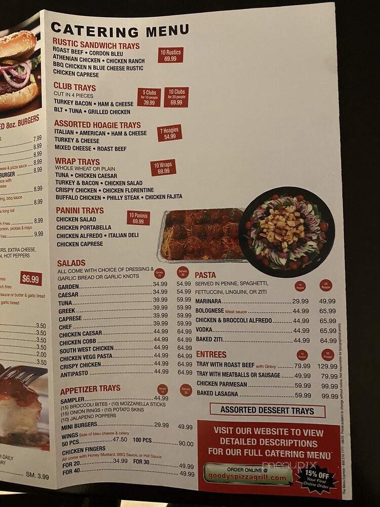 Goody's Pizza & Grill - Cinnaminson, NJ menu_pic