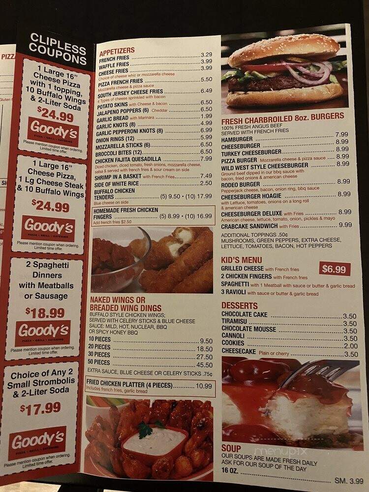 Goody's Pizza & Grill - Cinnaminson, NJ menu_pic