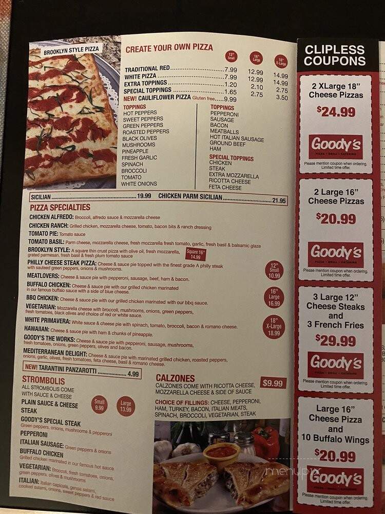 Goody's Pizza & Grill - Cinnaminson, NJ menu_pic