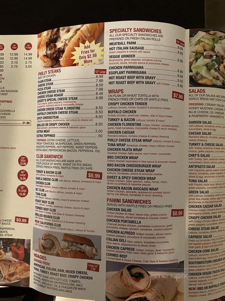 Goody's Pizza & Grill - Cinnaminson, NJ menu_pic
