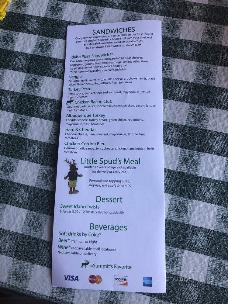 Idaho Pizza Company - Eagle, ID menu_pic