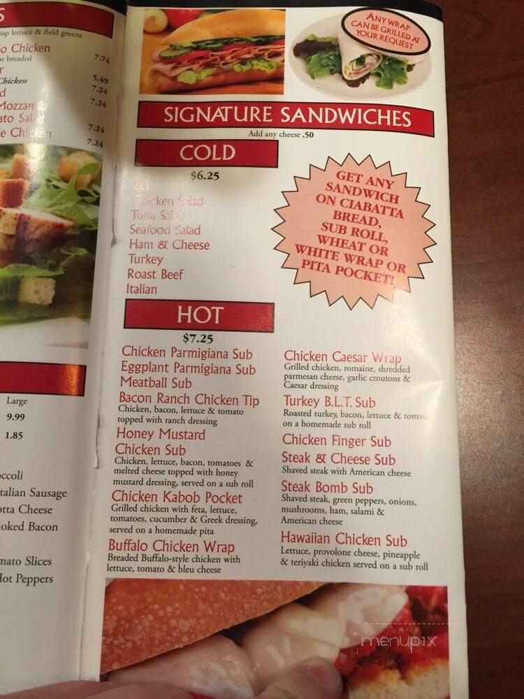 Panini Pizzeria - Middleton, MA menu_pic