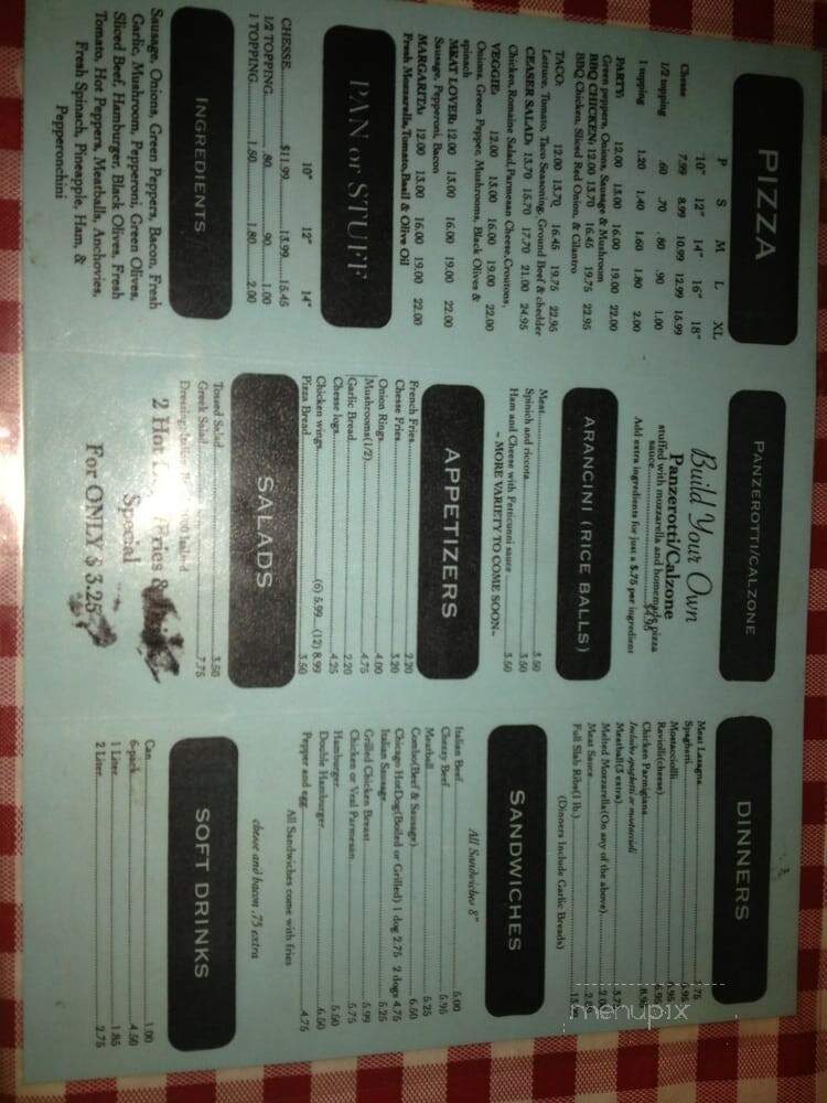 Nonno's Pizza - Palatine, IL menu_pic