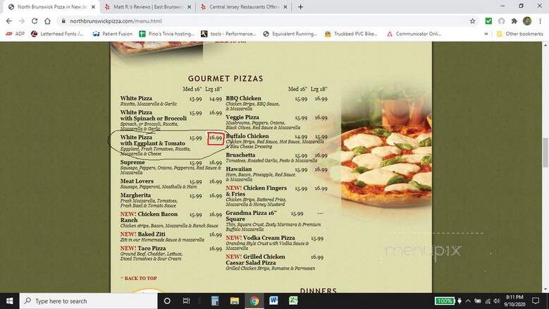 North Brunswick Pizza - North Brunswick Township, NJ menu_pic