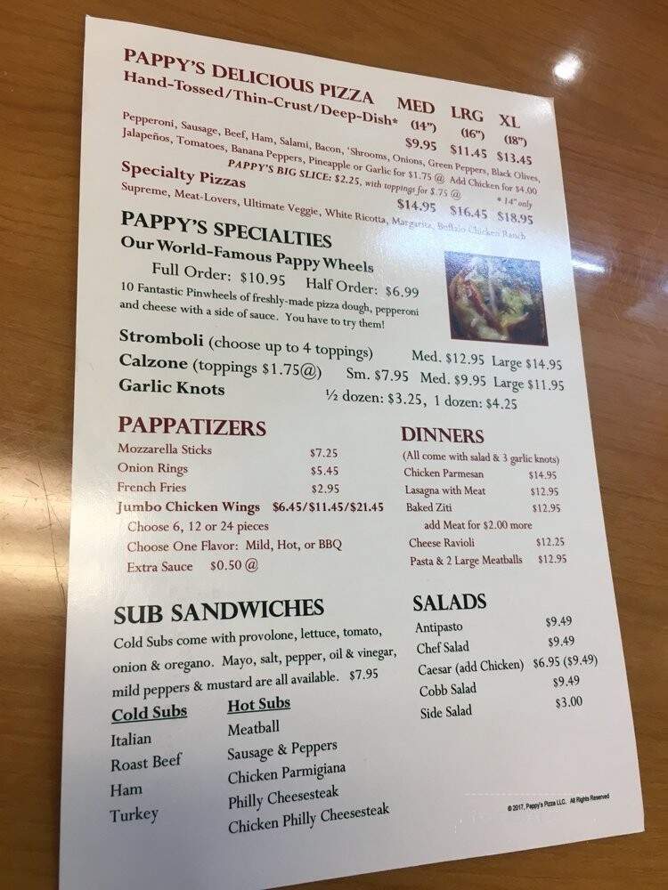 Pappy's Pizza - Fort Pierce, FL menu_pic
