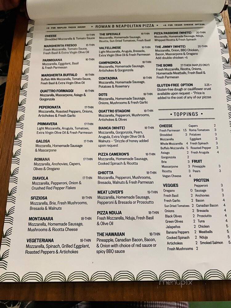 Passione Pane - Wood-Oven Pizza and Bread - Fishers, IN menu_pic