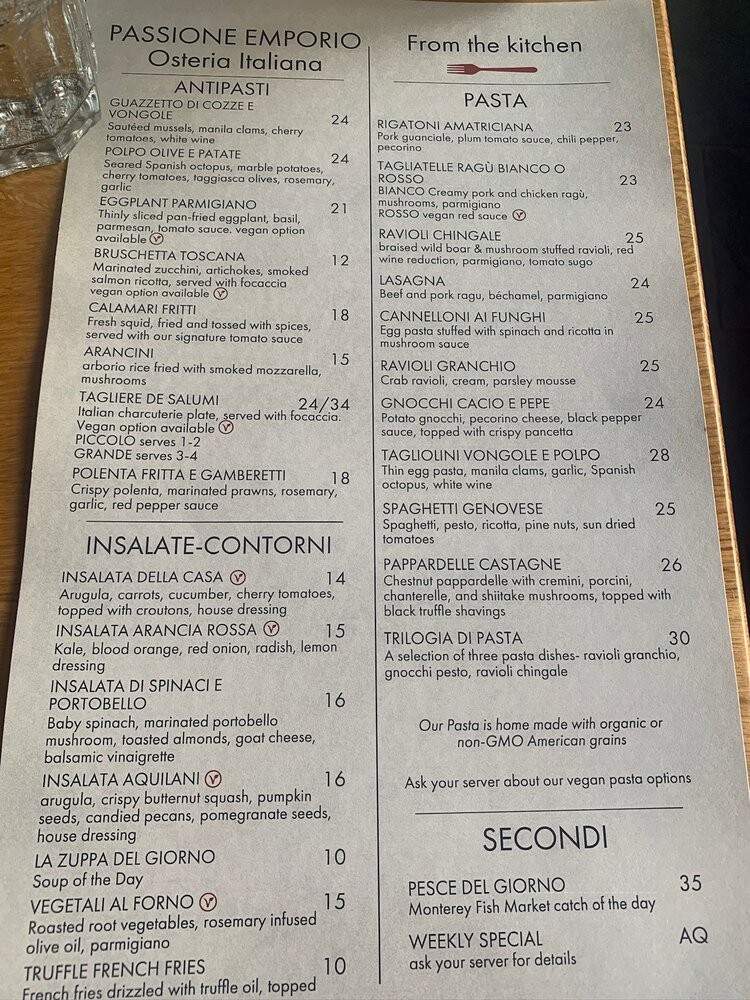Passionepizza Hq - Berkeley, CA menu_pic