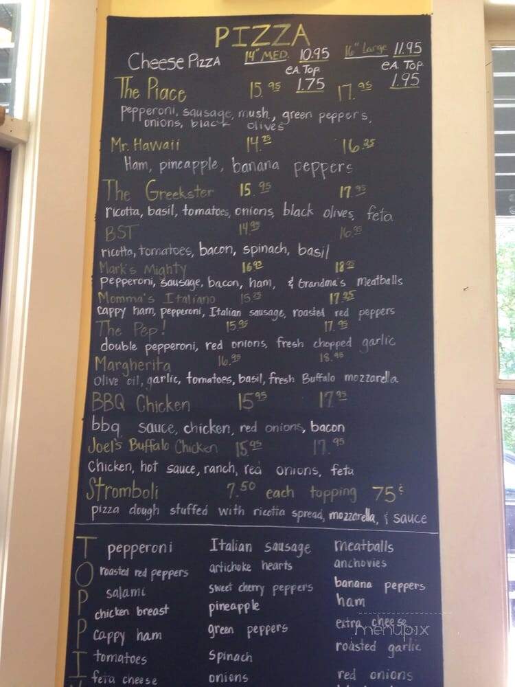 Piace Pizza - Beaufort, SC menu_pic