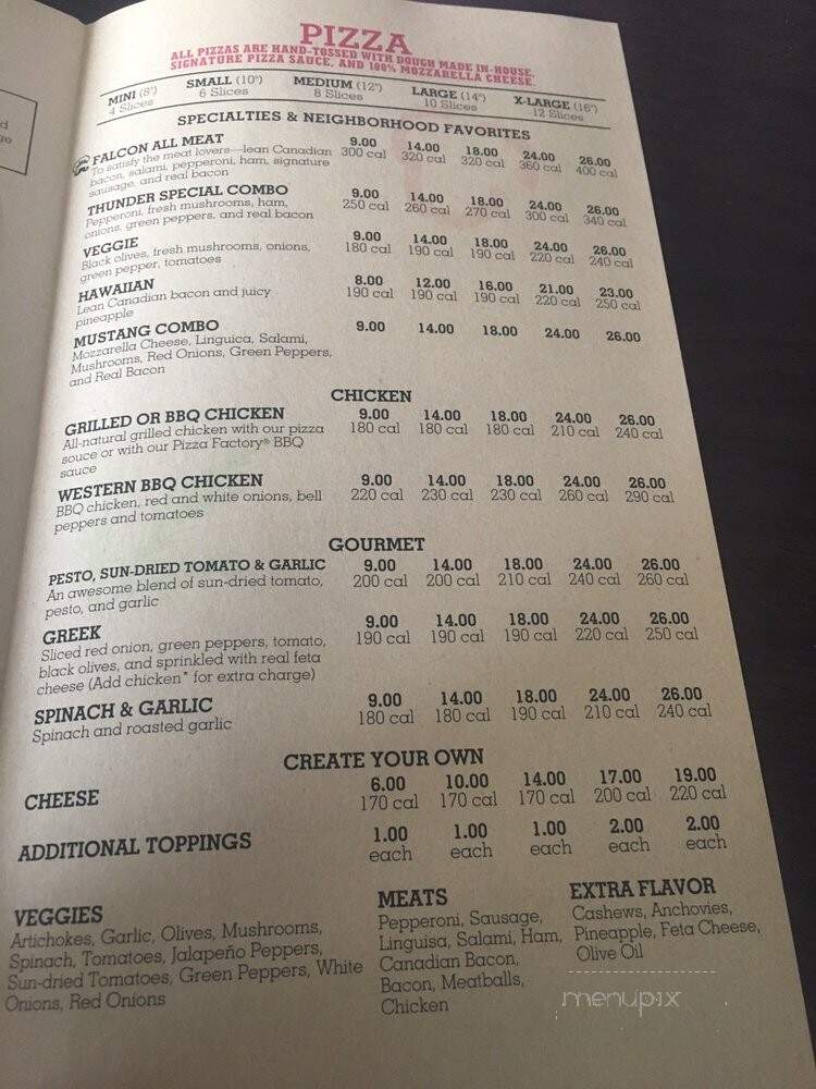 Atwater Pizza Factory - Atwater, CA menu_pic