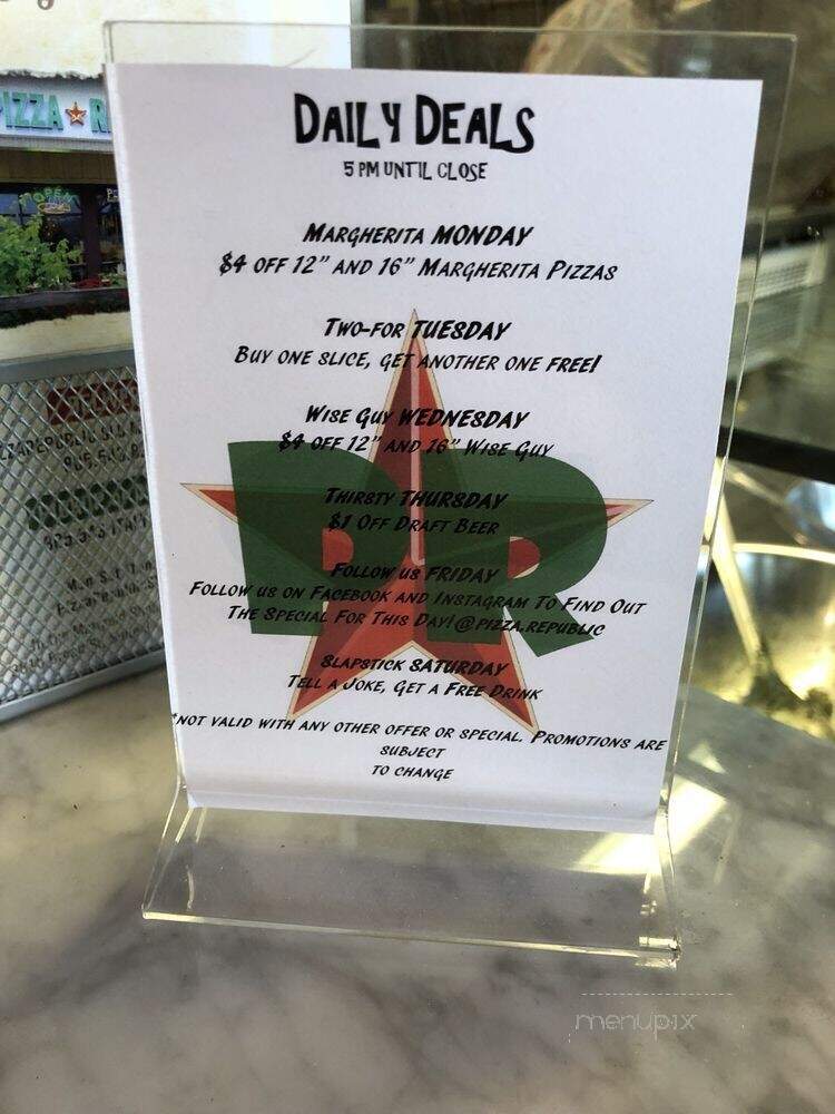 Pizza Republic - San Luis Obispo, CA menu_pic