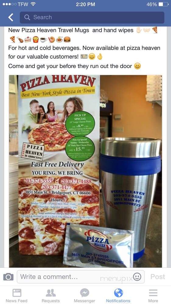 Pizza Heaven - Bridgeport, CT menu_pic