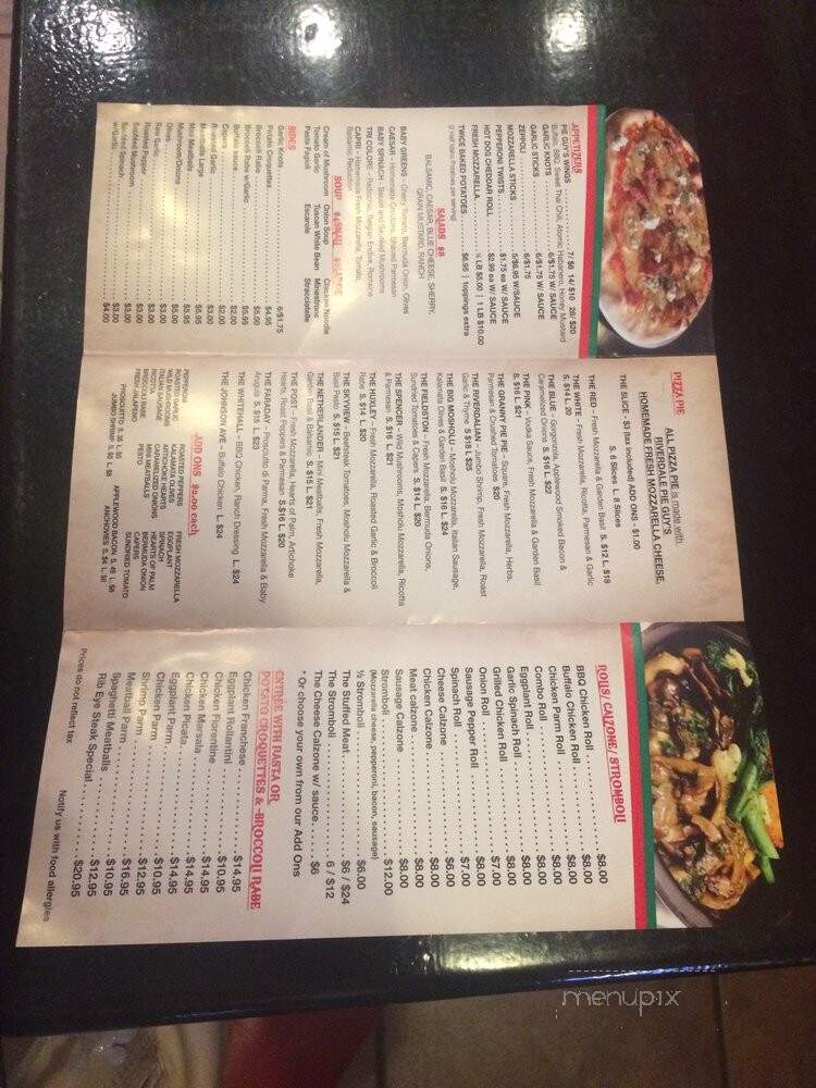 Riverdale Pie Guys - Bronx, NY menu_pic