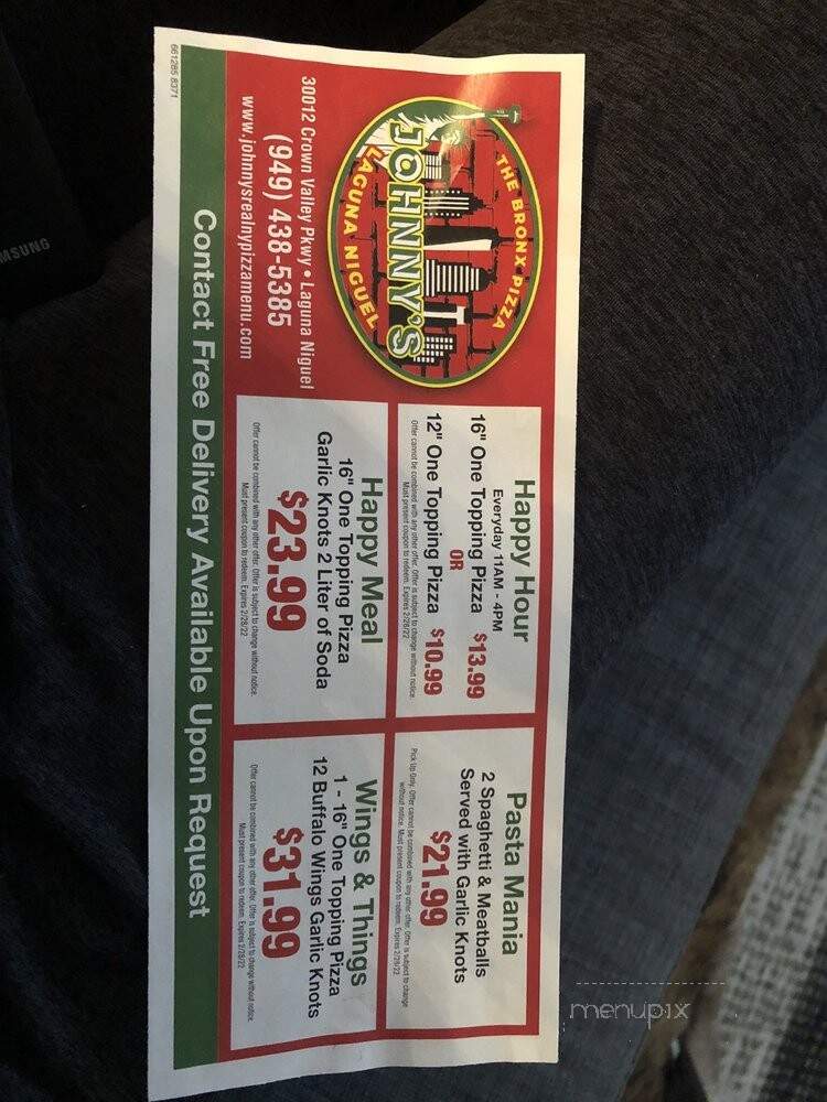 Rocco's Pizzeria - Laguna Niguel, CA menu_pic