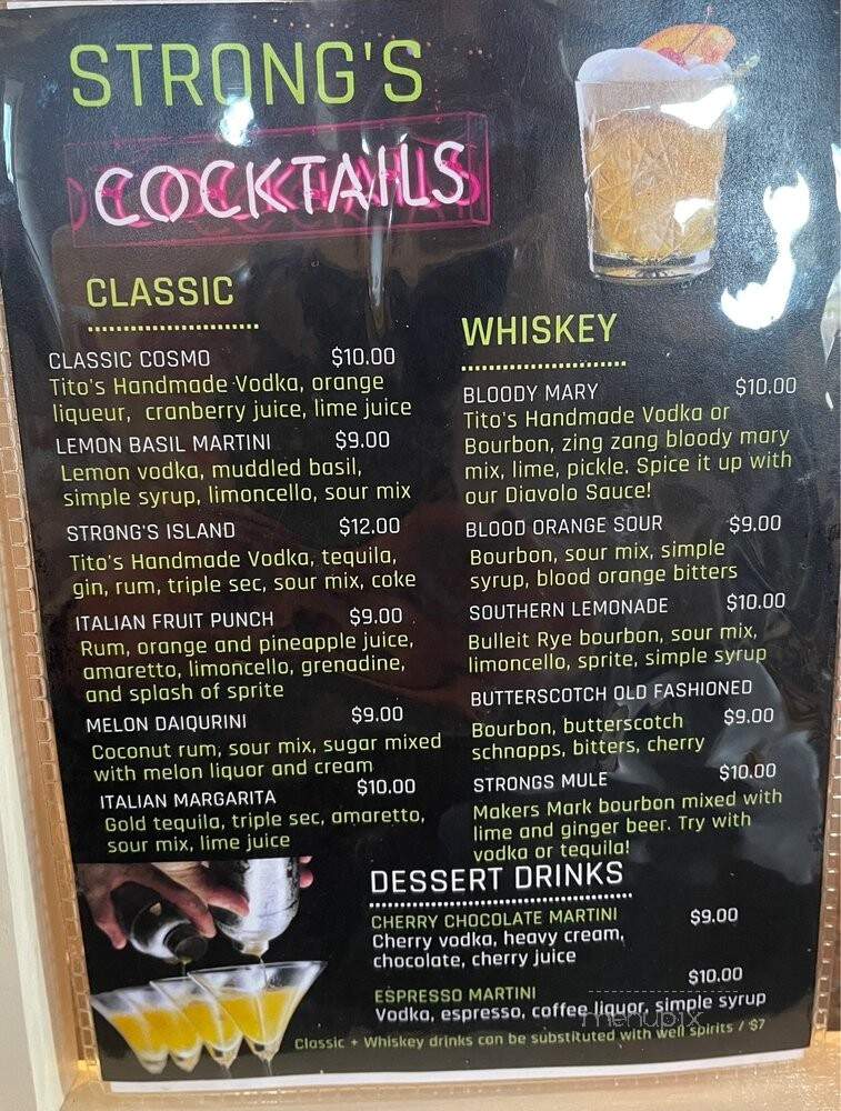 Strong's Brick Oven Pizzeria; Hebron - Hebron, KY menu_pic