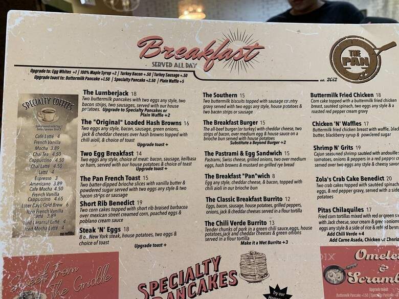 Pan - Gardena, CA menu_pic