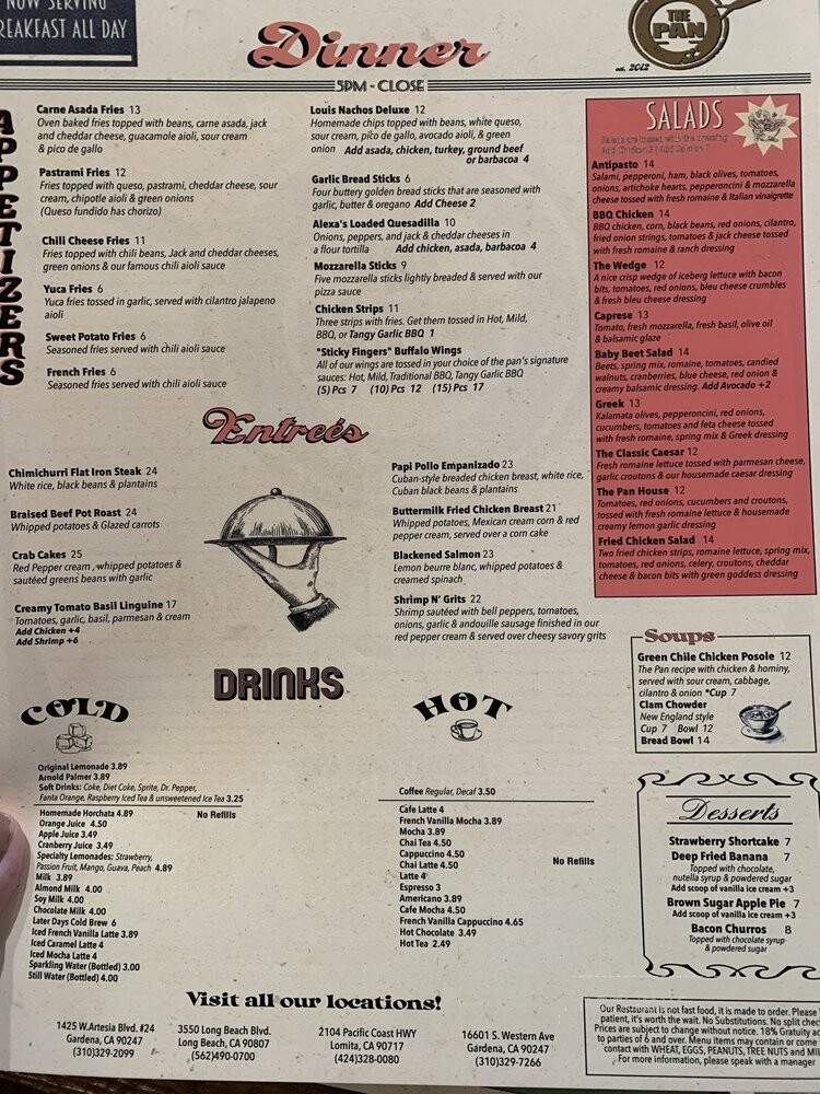 Pan - Gardena, CA menu_pic