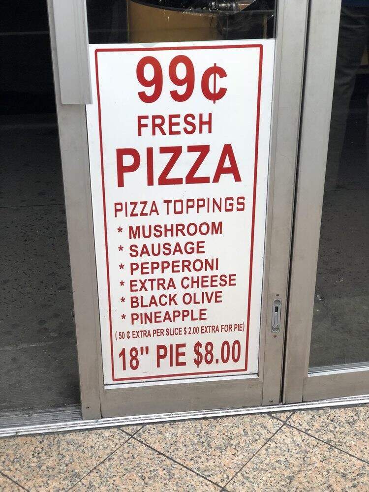 99 Cent Fresh Pizza - New York, NY menu_pic
