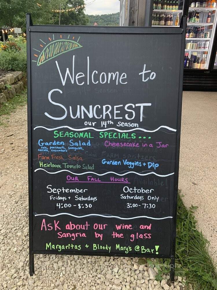Suncrest Gardens Farm - Cochrane, WI menu_pic