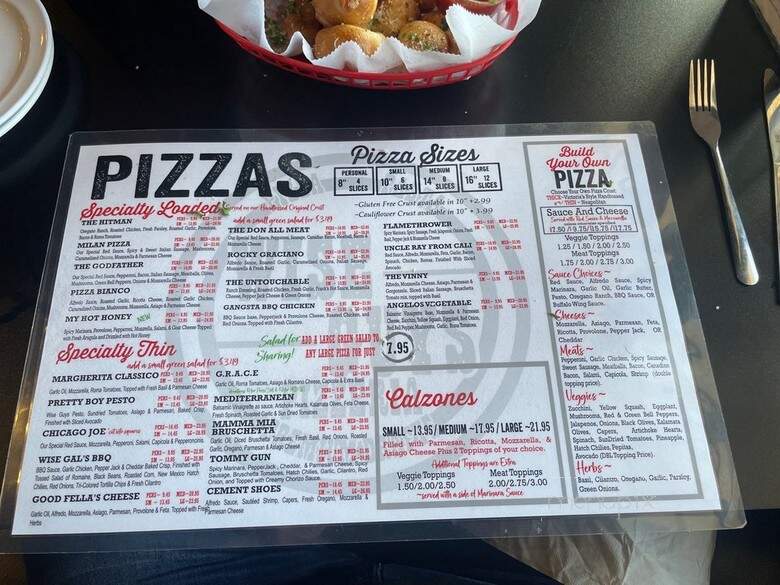 Wise Guys Pizza - Grapevine, TX menu_pic