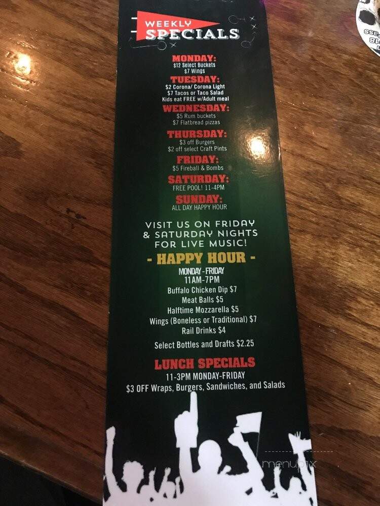 Sidelines Sports Bar & Grill - Glen Burnie, MD menu_pic