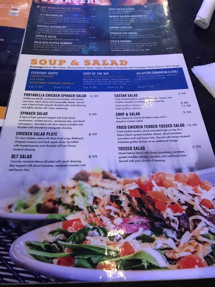 Tj Chumps - Huber Heights, OH menu_pic