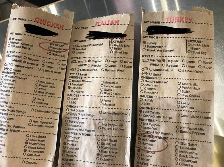Which Wich - Costa Mesa, CA menu_pic