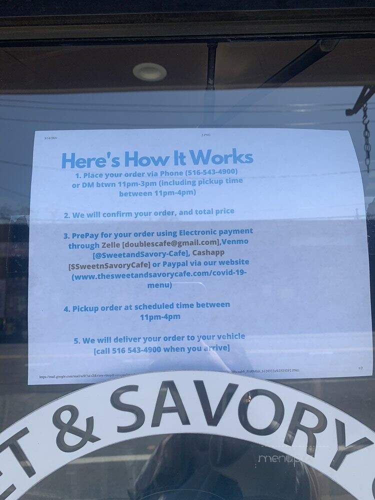 Sweet & Savory Cafe - Baldwin, NY menu_pic