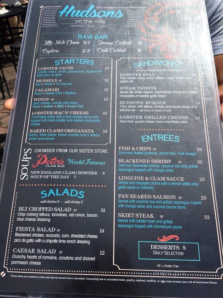 Hudson's on the Mile - Freeport, NY menu_pic