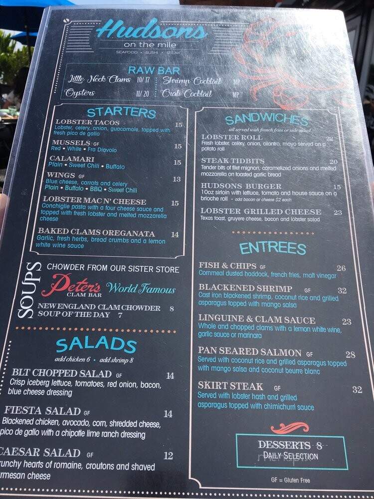 Hudson's on the Mile - Freeport, NY menu_pic