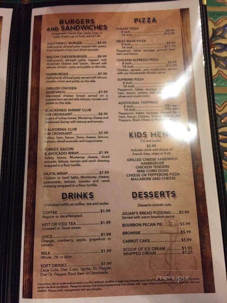 Veranda - Corpus Christi, TX menu_pic