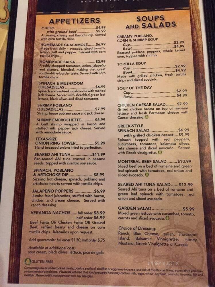Veranda - Corpus Christi, TX menu_pic
