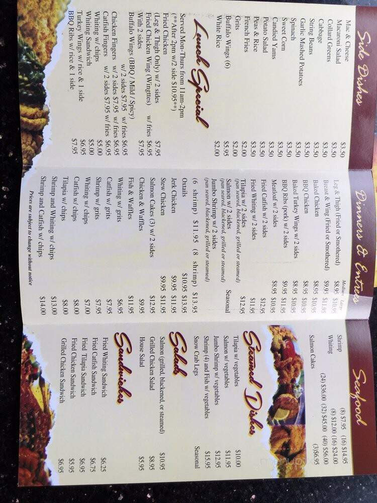 Ma's Fish and Chips Plus - Brooklyn, NY menu_pic