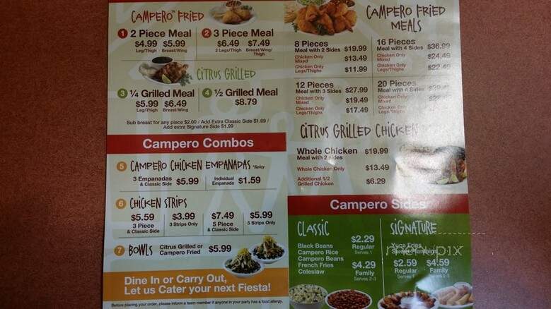 Pollo Campero - Richmond, VA menu_pic