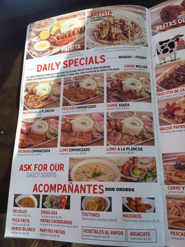 Noches de Colombia - Paterson, NJ menu_pic