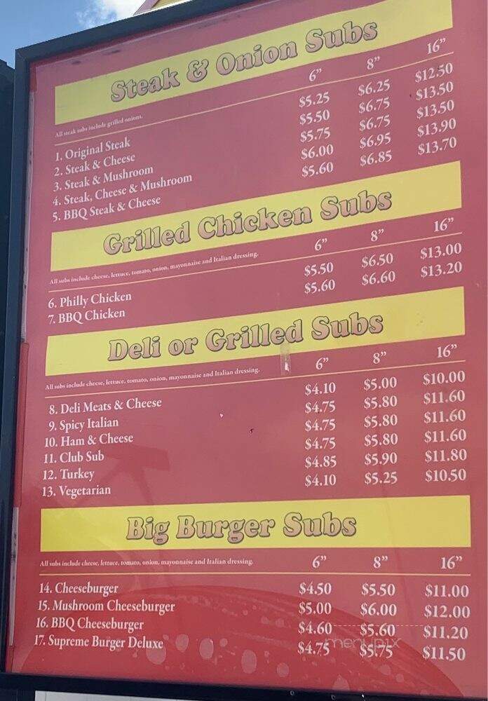 Big John Steak and Onion - Lansing, MI menu_pic