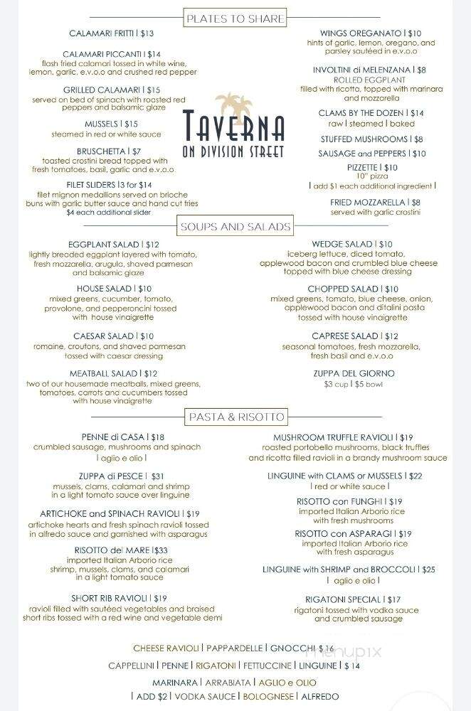Taverna on Division Street - Melrose Park, IL menu_pic