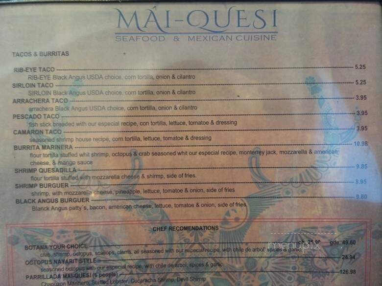 Mai-Quesi - Aurora, IL menu_pic