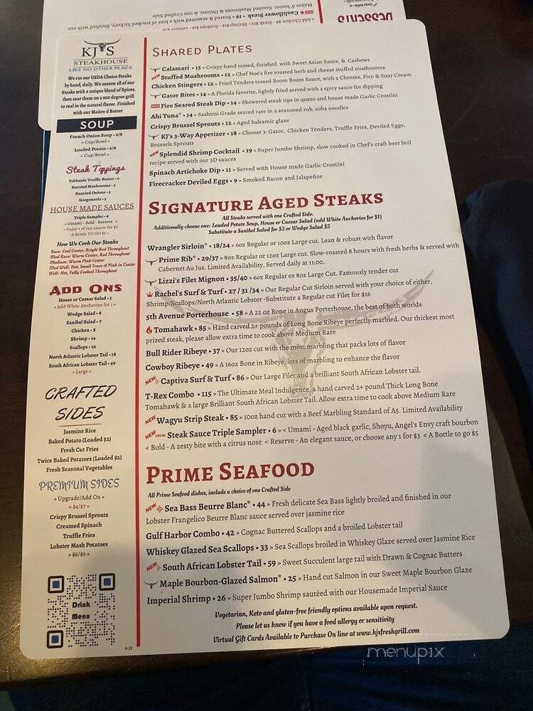 K J's Fresh Grill - Fort Myers, FL menu_pic