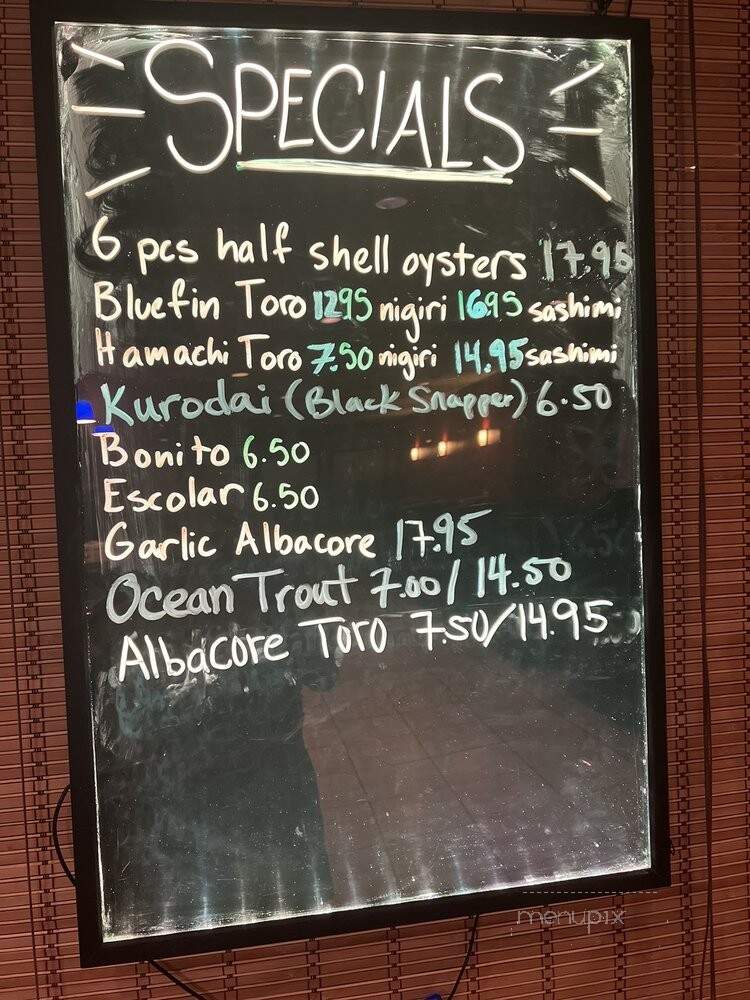 Hazumi Sushi Bar - Granite Bay, CA menu_pic