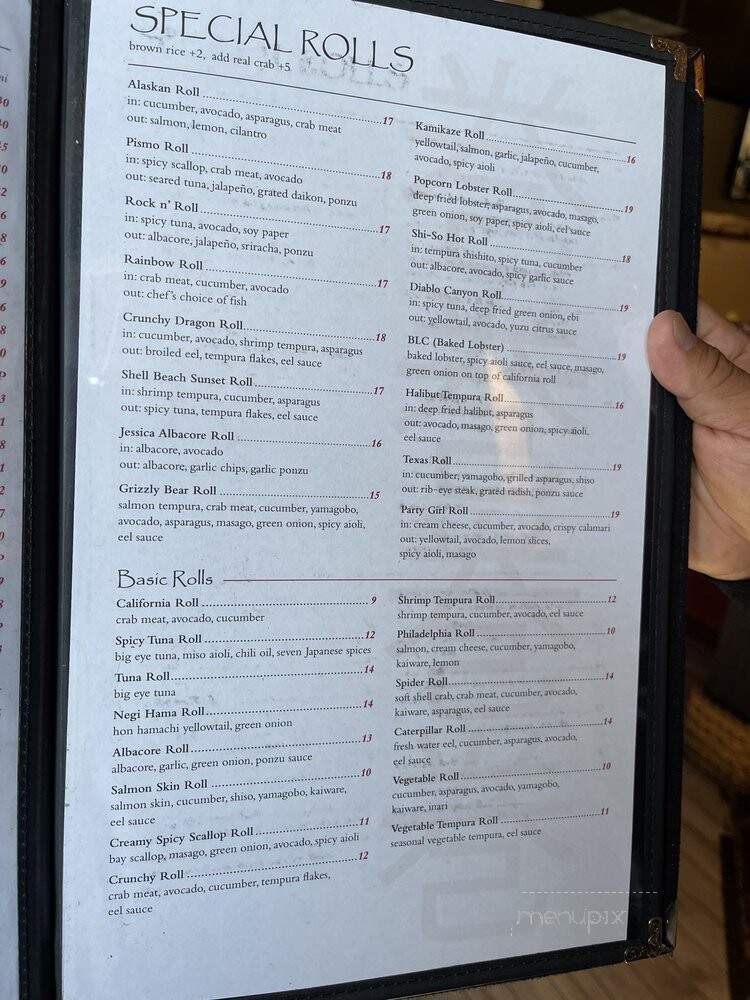 Kanpai Sushi - Pismo Beach, CA menu_pic