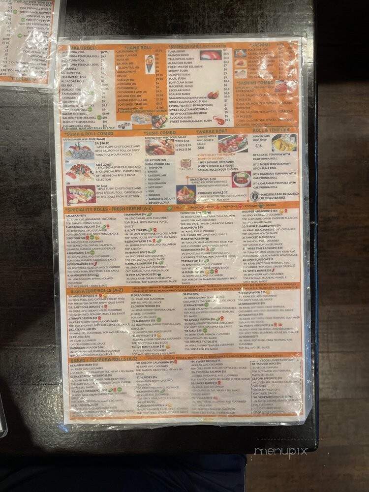 Waraii Sushi - Oceanside, CA menu_pic
