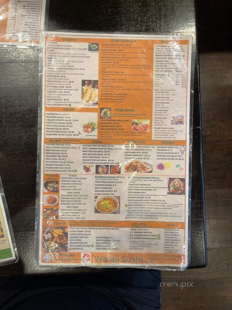 Waraii Sushi - Oceanside, CA menu_pic