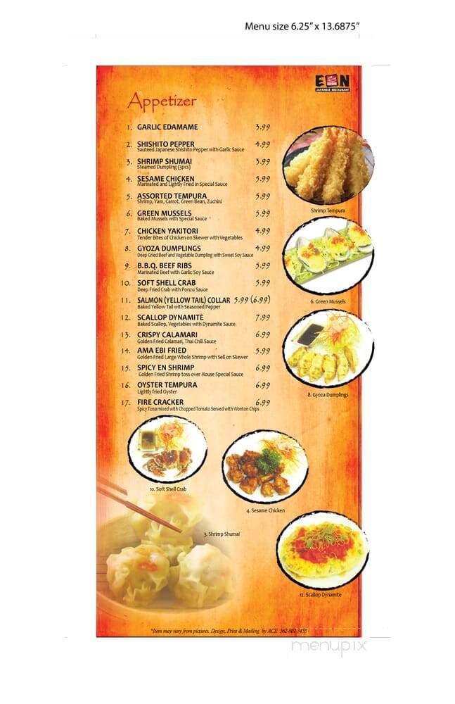En Sushi - Costa Mesa, CA menu_pic