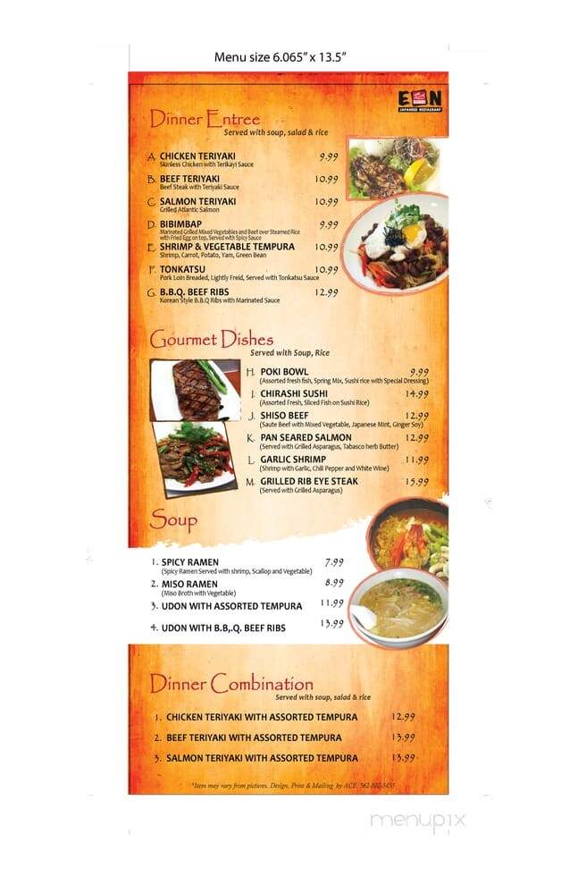 En Sushi - Costa Mesa, CA menu_pic
