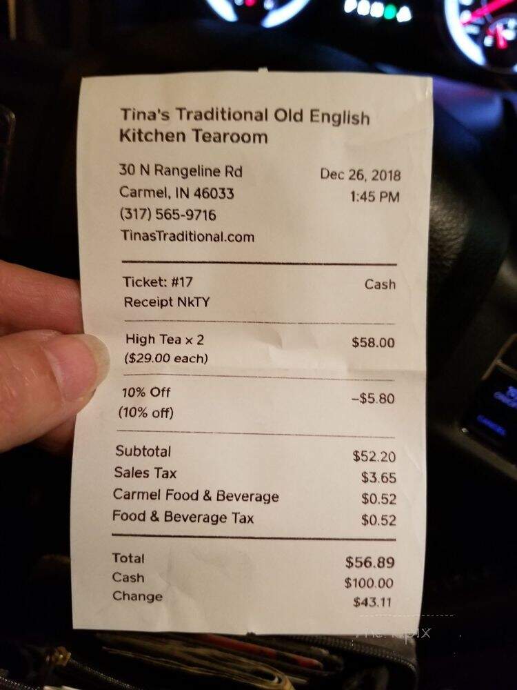 Tina's Traditional Old English Kitchen - Carmel, IN menu_pic