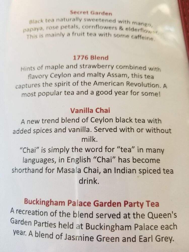 Tina's Traditional Old English Kitchen - Carmel, IN menu_pic